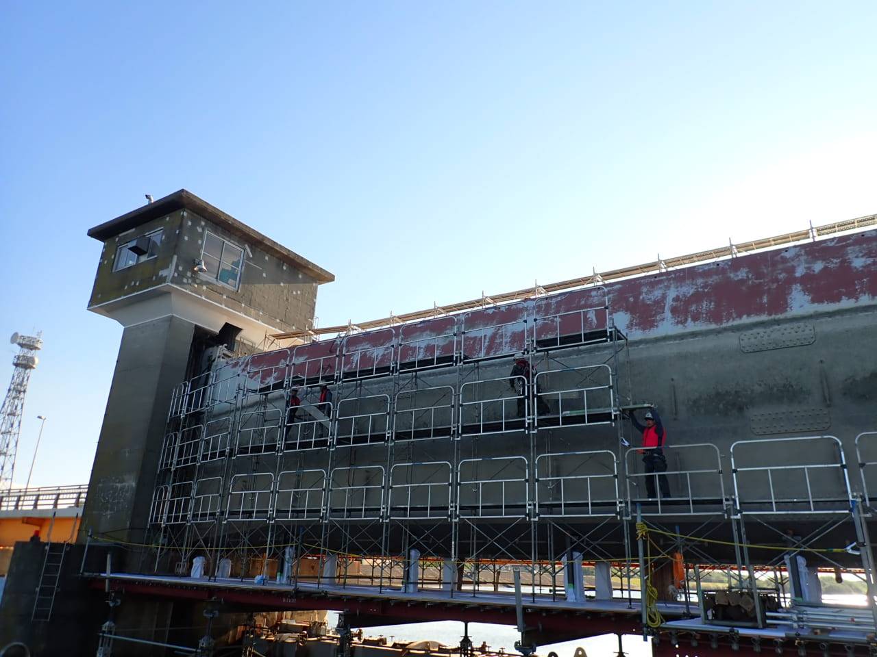 R３常陸川水門外塗装工事／国土交通省 関東地方整備局 霞ヶ浦河川事務所／難工事功労表彰【常陸川水門6号ゲート】【新横利根閘門】