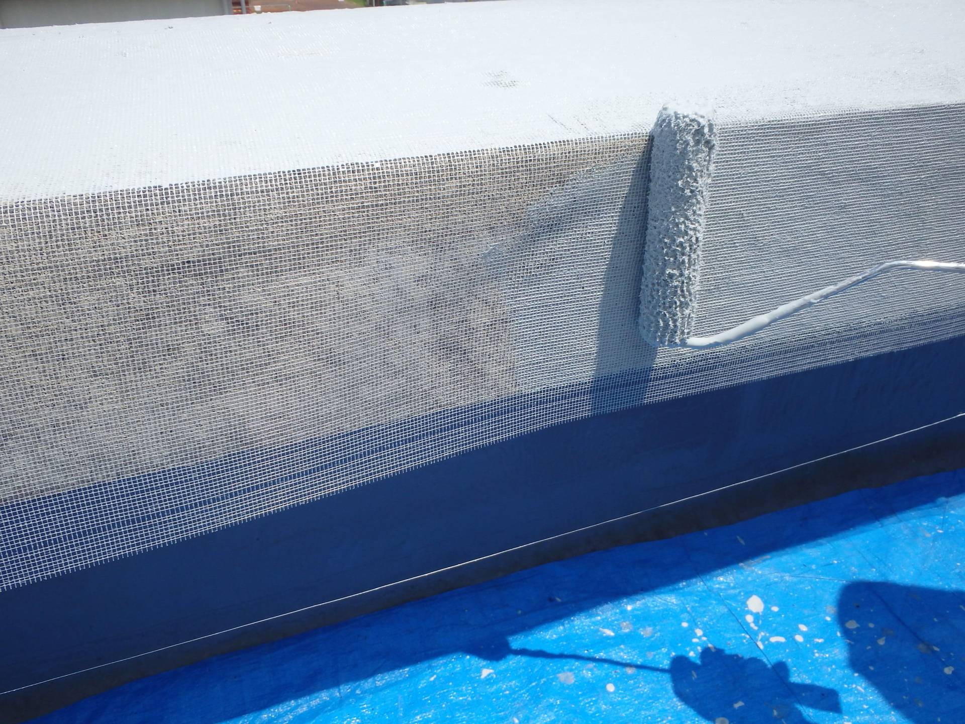 某研究施設笠木防水及び配管設備塗装工事