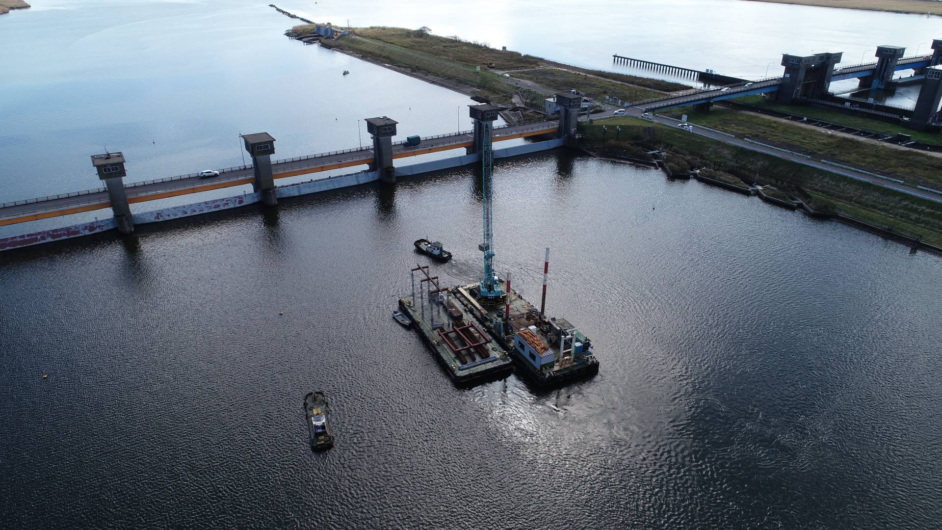 H30常陸川水門塗装工事／国土交通省 関東地方整備局 霞ヶ浦河川事務所／優良工事及び優秀工事技術者局長表彰 他