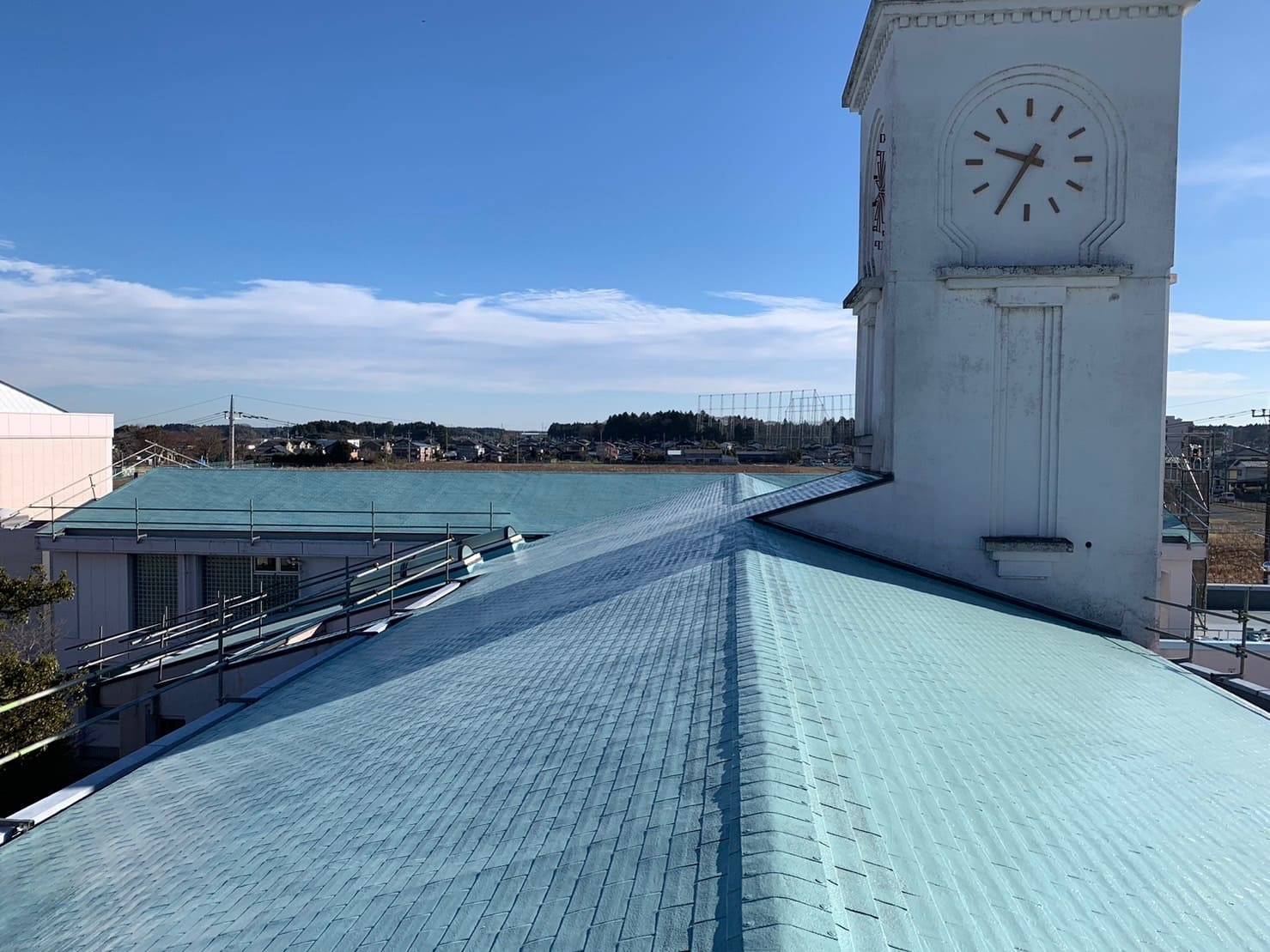 中央看護専門学校実習棟屋根防水改修工事／茨城県