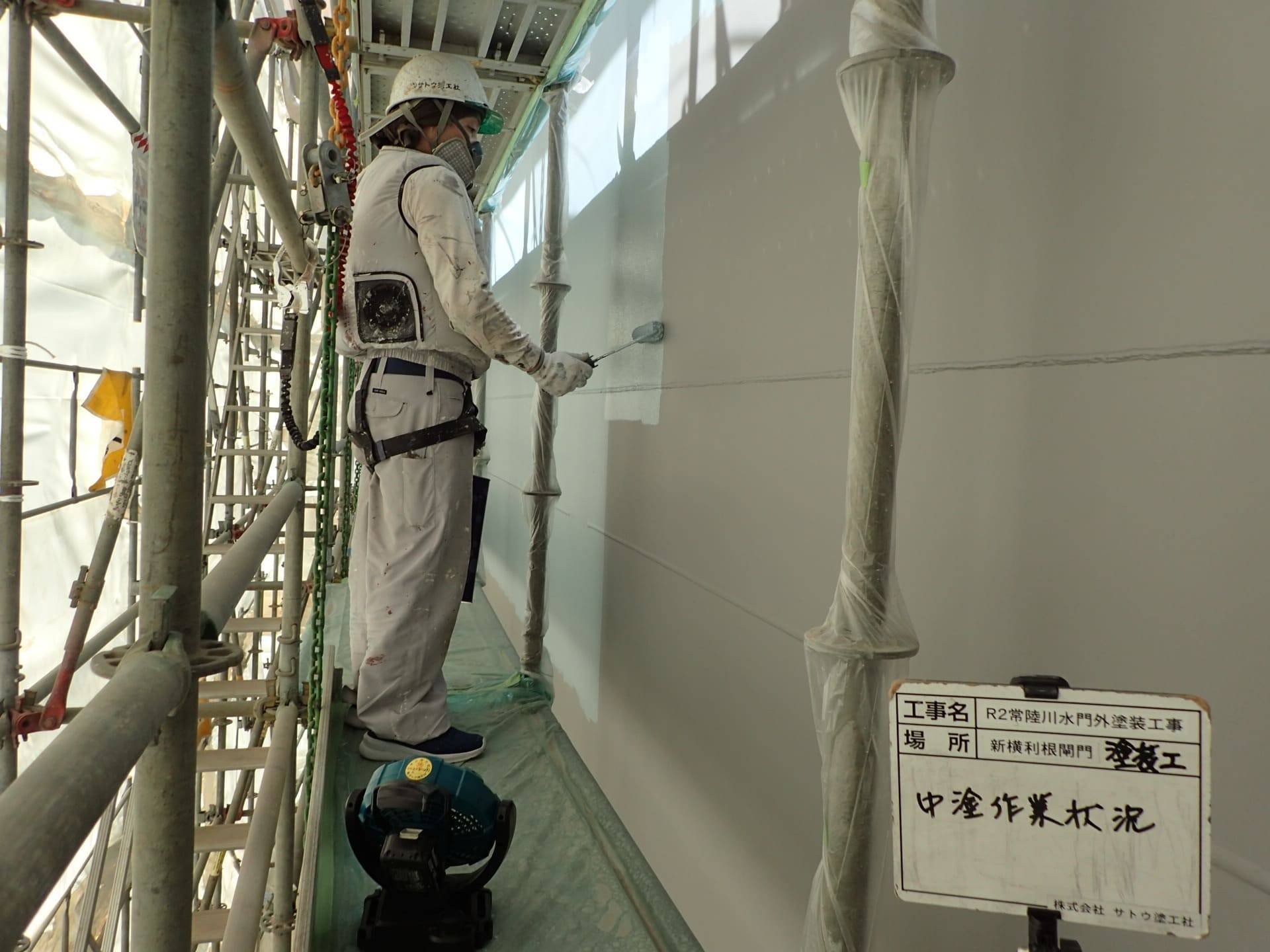 R２常陸川水門外塗装工事／国土交通省 関東地方整備局 霞ヶ浦河川事務所／優良工事表彰【常陸川水門5号ゲート】【新横利根閘門】