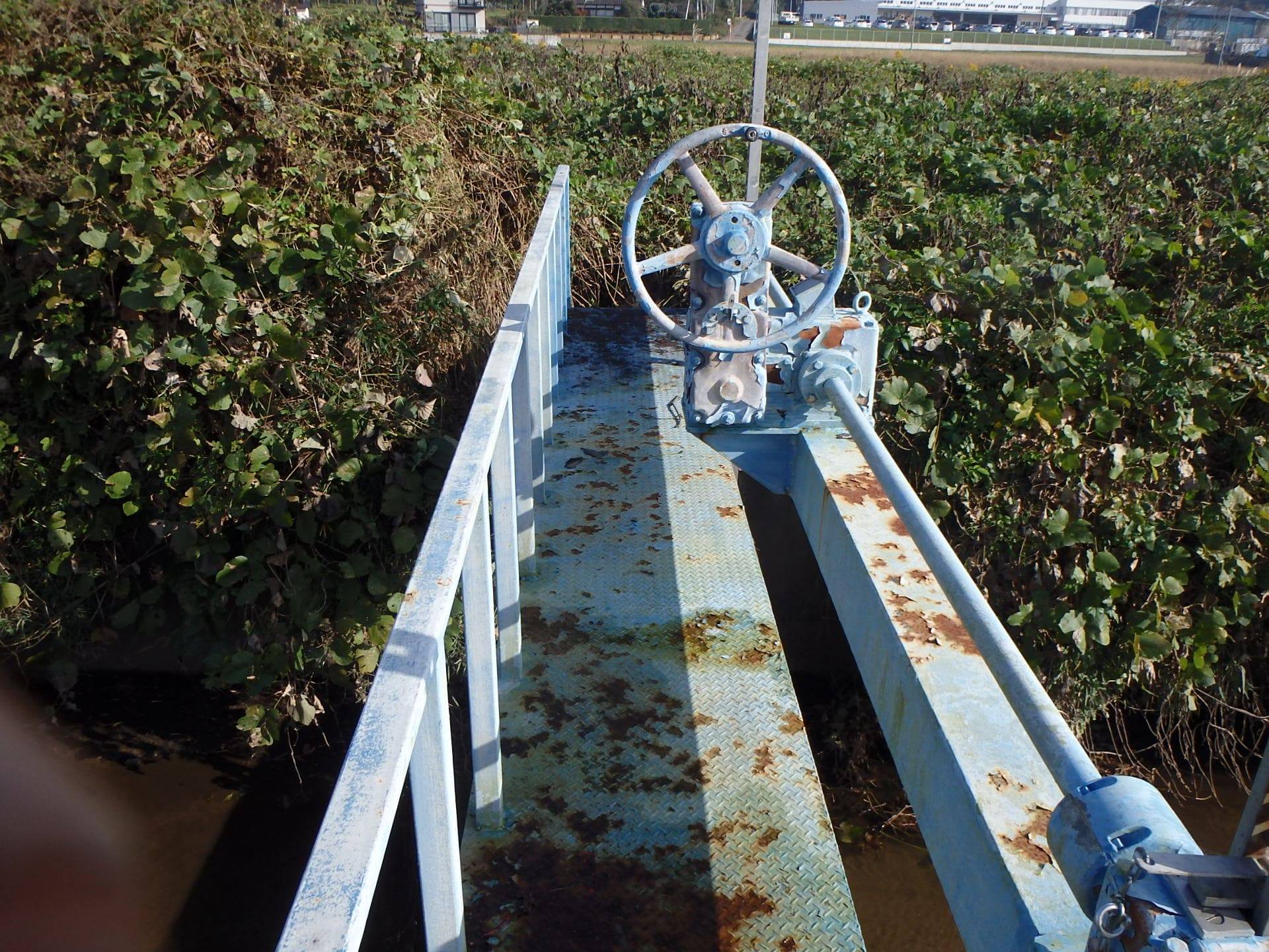 西郷地第１・２機場水門塗装工事／西郷地地区資源保全活動組織